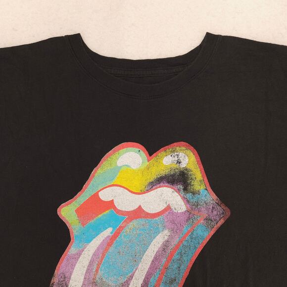 The Rolling Stones Band Crew Neck Short Sleeve T Shirt Mens Size XL Black - Picture 1 of 9